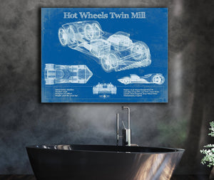 Cutler West Hot Wheels Twin Mill Blueprint Vintage Auto Print
