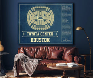 Cutler West Houston Rockets Toyota Center Seating Chart Vintage Art Print