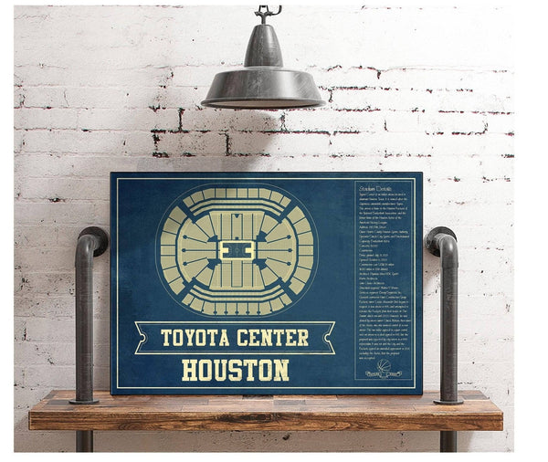 Cutler West Houston Rockets Toyota Center Seating Chart Vintage Art Print