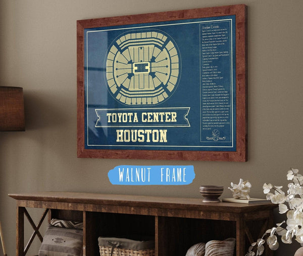 Cutler West Houston Rockets Toyota Center Seating Chart Vintage Art Print