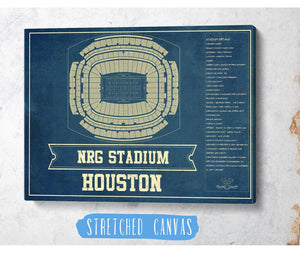 Cutler West Houston Texans NRG Stadium Seating Chart - Vintage Football Print