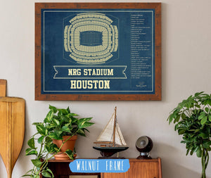 Cutler West Houston Texans NRG Stadium Seating Chart - Vintage Football Print