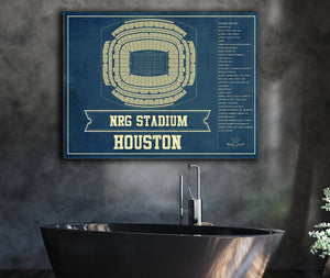 Cutler West Houston Texans NRG Stadium Seating Chart - Vintage Football Print