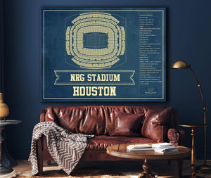 Cutler West Houston Texans NRG Stadium Seating Chart - Vintage Football Print