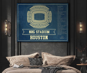 Cutler West Houston Texans NRG Stadium Seating Chart - Vintage Football Print