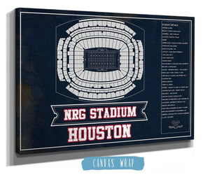 Cutler West Houston Texans NRG Stadium Team Colors Seating Chart - Vintage Football Print