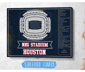Cutler West Houston Texans NRG Stadium Team Colors Seating Chart - Vintage Football Print