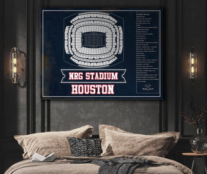 Cutler West Houston Texans NRG Stadium Team Colors Seating Chart - Vintage Football Print