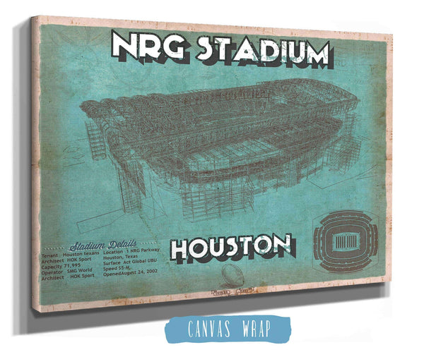 Cutler West Houston Texans NRG Stadium Vintage Football Print