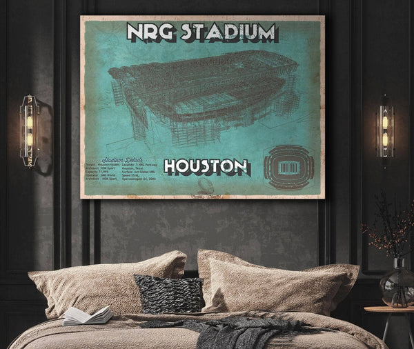 Cutler West Houston Texans NRG Stadium Vintage Football Print