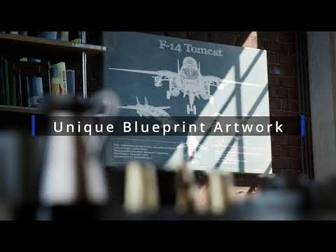 F-14 Tomcat Vintage Aviation Blueprint Military Print