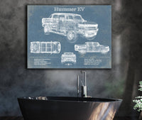 Cutler West Vehicle Collection Hummer EV Blueprint Vintage Auto Print