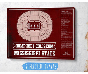 Cutler West Humphrey Coliseum - Mississippi State Bulldogs NCAA College Basketball Blueprint Art