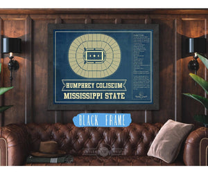Cutler West Humphrey Coliseum - Mississippi State Bulldogs NCAA College Basketball Blueprint Art