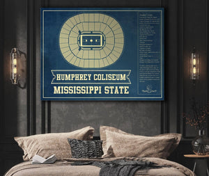 Cutler West Humphrey Coliseum - Mississippi State Bulldogs NCAA College Basketball Blueprint Art