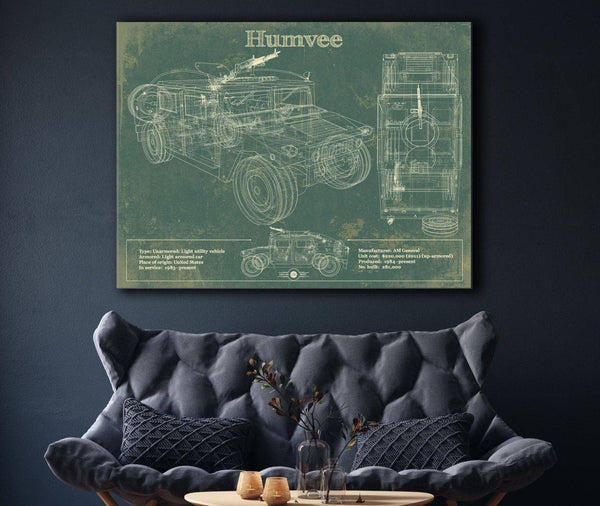 Cutler West Humvee Jeep Army Truck Original Patent Print
