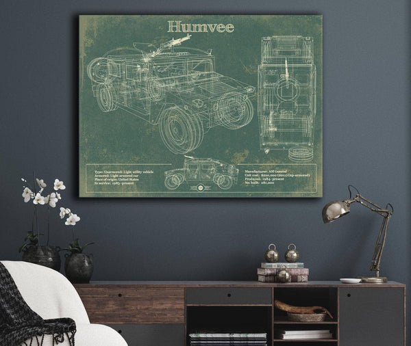 Cutler West Humvee Jeep Army Truck Original Patent Print