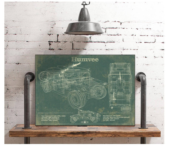 Cutler West Humvee Jeep Army Truck Original Patent Print