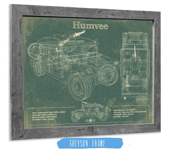 14" x 11" / Greyson Frame Cutler West Humvee Jeep Army Truck Original Patent Print