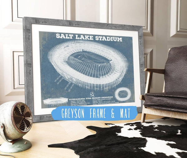 14" x 11" / Greyson Frame & Mat Cutler West India national football team - Salt Lake Stadium Soccer Print