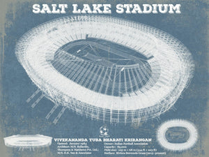 14" x 11" / Unframed Cutler West India national football team - Salt Lake Stadium Soccer Print