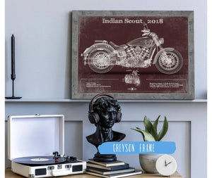 Cutler West Indian Scout 2018 Motorcycle Patent Print