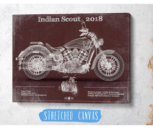 Cutler West Indian Scout 2018 Motorcycle Patent Print