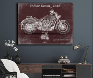 Cutler West Indian Scout 2018 Motorcycle Patent Print