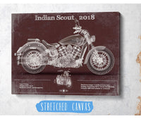 Cutler West Indian Scout 2018 Motorcycle Patent Print