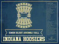 Cutler West Basketball Collection 14" x 11" / Unframed Simon Skjodt Assembly Hall Indiana Hoosiers NCAA Vintage Print 933350231_83294