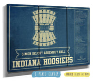 Cutler West Basketball Collection 48" x 32" / 3 Panel Canvas Wrap Simon Skjodt Assembly Hall Indiana Hoosiers NCAA Vintage Print 933350231_83344