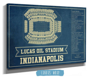 Cutler West Indianapolis Colts Lucas Oil Stadium Blueprint - Vintage Football Print