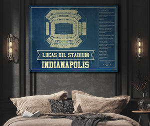 Cutler West Indianapolis Colts Lucas Oil Stadium Blueprint - Vintage Football Print