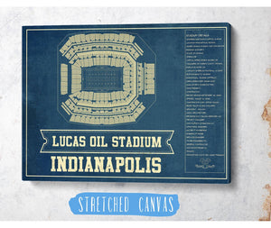 Cutler West Indianapolis Colts Lucas Oil Stadium Blueprint - Vintage Football Print
