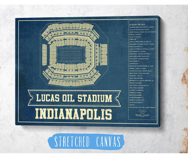 Cutler West Indianapolis Colts Lucas Oil Stadium Blueprint - Vintage Football Print