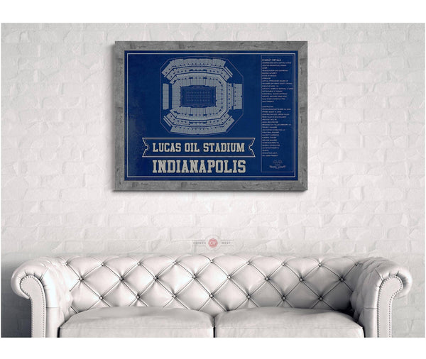 Cutler West Indianapolis Colts Lucas Oil Stadium Team Color - Vintage Football Print