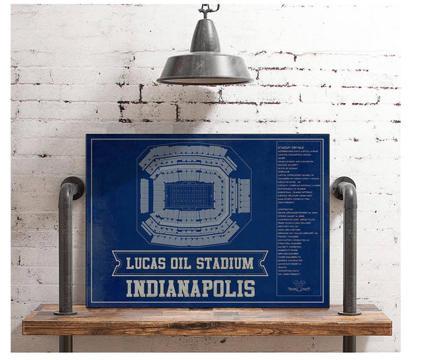 Cutler West Indianapolis Colts Lucas Oil Stadium Team Color - Vintage Football Print