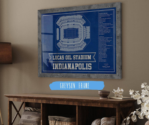 14" x 11" / Greyson Frame Cutler West Indianapolis Colts Lucas Oil Stadium Team Color - Vintage Football Print