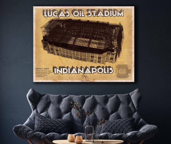 Cutler West Indianapolis Colts Lucas Oil Stadium Vintage Football Print
