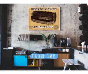 Cutler West Indianapolis Colts Lucas Oil Stadium Vintage Football Print