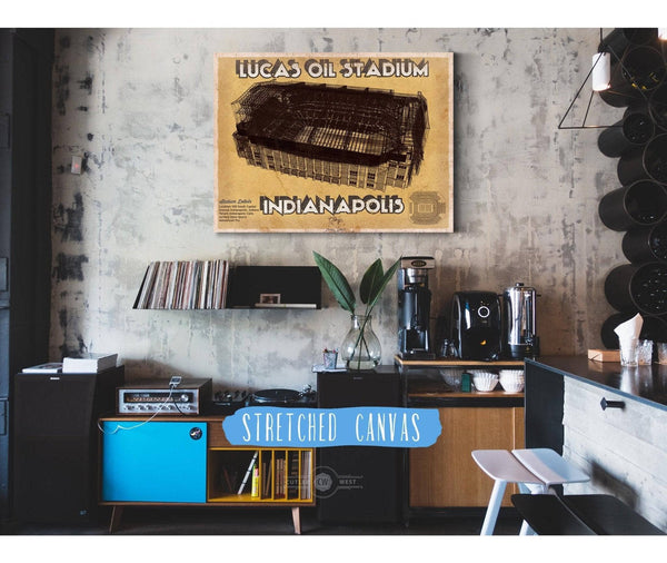 Cutler West Indianapolis Colts Lucas Oil Stadium Vintage Football Print