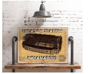 Cutler West Indianapolis Colts Lucas Oil Stadium Vintage Football Print