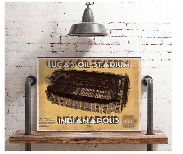 Cutler West Indianapolis Colts Lucas Oil Stadium Vintage Football Print