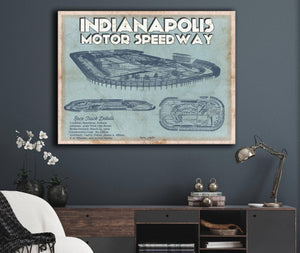 Cutler West Indianapolis Motor Speedway Blueprint NASCAR Race Track Print
