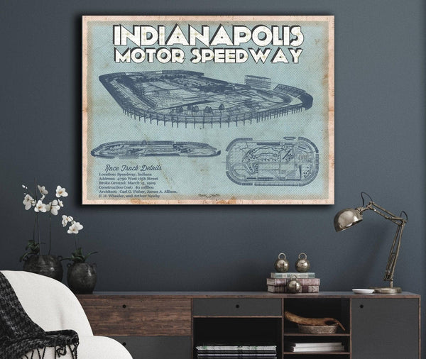 Cutler West Indianapolis Motor Speedway Blueprint NASCAR Race Track Print