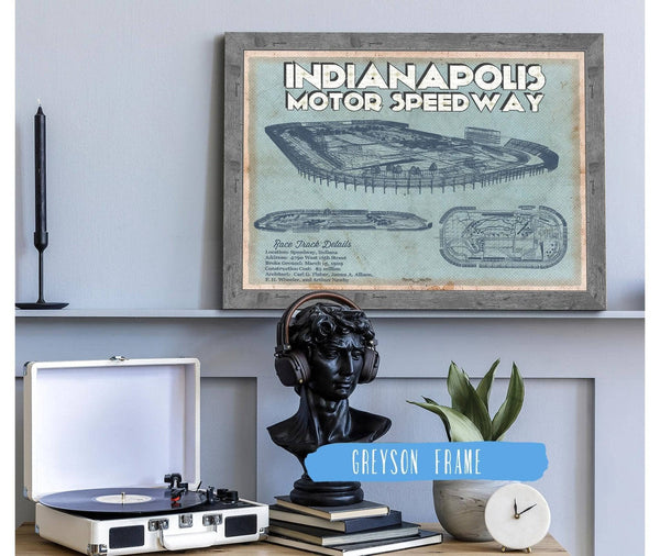 Cutler West Indianapolis Motor Speedway Blueprint NASCAR Race Track Print