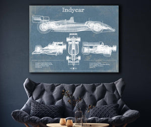 Cutler West Indycar Racing Blueprint Vintage Auto Print