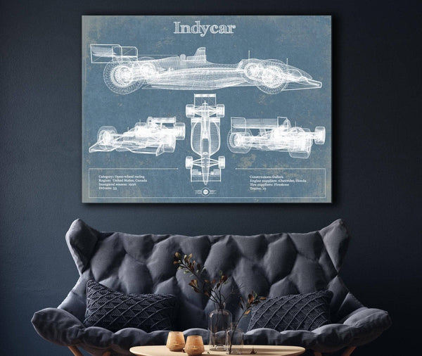 Cutler West Indycar Racing Blueprint Vintage Auto Print