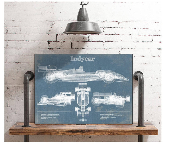 Cutler West Indycar Racing Blueprint Vintage Auto Print