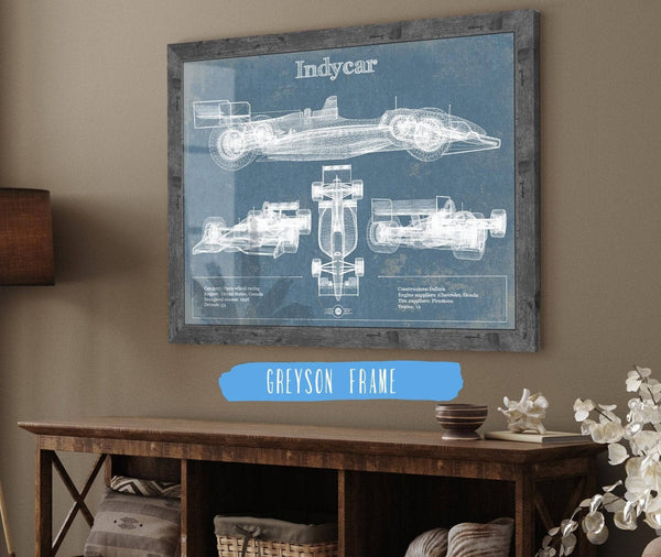 Cutler West Indycar Racing Blueprint Vintage Auto Print